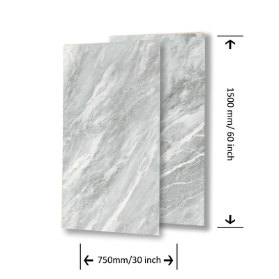 750x1000 mm azulejos de piedra de porcelana mármol blanco glaseado pulido para baño comercial