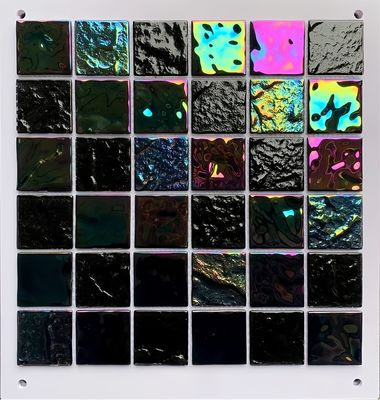 Mezcla Blue Hotel Piscina de vidrio diseño de mosaico patrón con la técnica de vidrio y vidrio