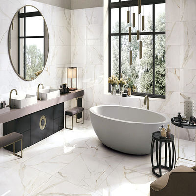 Pisos Villa Porcelana Blanco Cuarzo Galáctico Pisos de baño Beige Granito de mármol