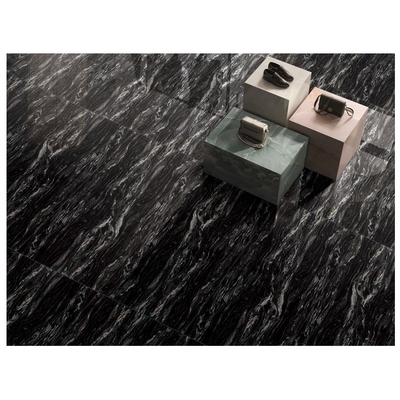 Tejas de piedra negra Tejas negras y doradas de Dubai Importación de piedra irregular Mosaico Piscina Pebble negro para pared