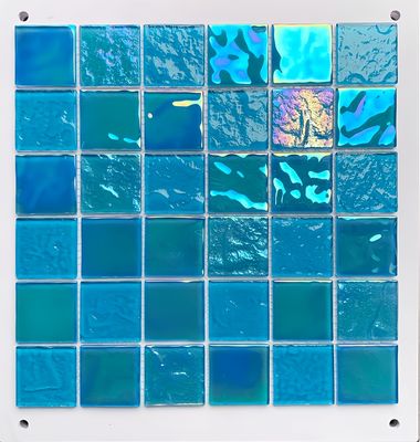 Mosaico de mosaico de piscina agrietado de 100x100 mm con color azul y función antibacteriana