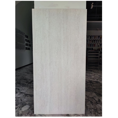 600*1200 azulejos de piso de travertino blanco perfectos para la transformación de la ducha de la sala de estar