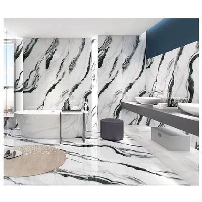 Bosque Negro Marmol Look azulejos cerámicos 60x120 en blanco y negro para la decoración de la casa