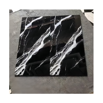 Antibacterial Super Brillante Porcelana Polaca Negra 600 x 1200 azulejos para las paredes del baño