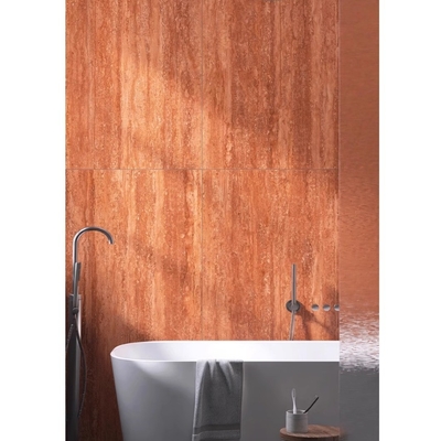 Lámparas de travertino rojo natural pulido y afilado para suelo interior 60*120 Oportunidad al aire libre