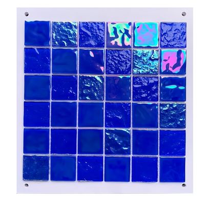 20/25x20/25mmx4mm Mosaico cerámico luminoso para piscina/baño Gris Azul claro