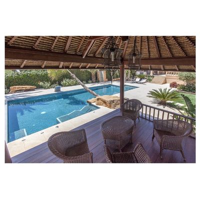 Piscina de vidrio pulido mosaico azulejos de color brillante mezcla de colores patrón de flores Egipto colores