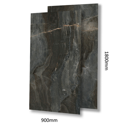 Técnica azulejos vitrificados efecto mármol escalera escalera azulejos en negro azulejos de piso 3D para el pasillo