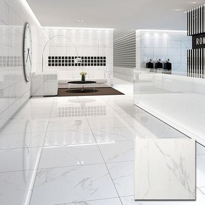 Material de construcción Brillante porcelanato de cerámica blanca porcelanado de azulejos piso