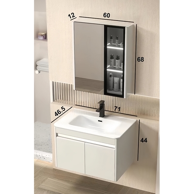 Cubiertos de baño Combinación de gabinete de vanidad con espejo de baño competitivo y moderno
