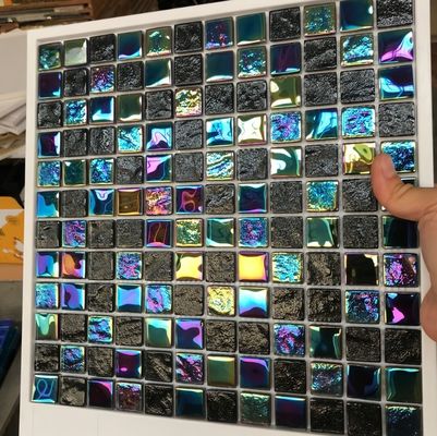 Técnica mosaico de vidrio Piscina de azulejos chorro de tinta Cristal de hielo jade para su piscina