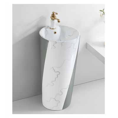 Cuenca cerámica redonda pequeña de estilo europeo Lavabo de baño para el hogar Hotel o restaurante