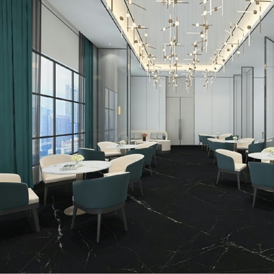 1200x2400mm Super Negro Artablanca de Oro Mat Finish Gran formato de porcelana de vene blancas azulejos