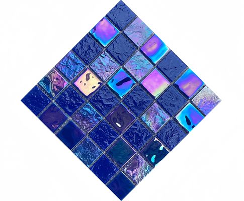 Tejas de mosaico de cristal de vidrio para piscina 4mm espesor de la hoja tamaño 306x306MM baño