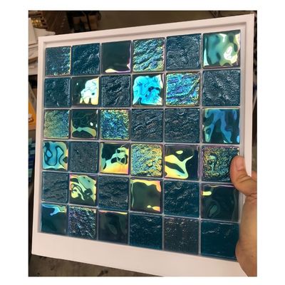 Hoja de mosaico de cristal pulido tamaño 306x306MM para piscinas en Bali