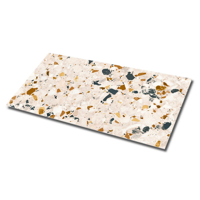 60x120 Absorción de agua 0,5% Marmol aspecto de porcelana glaseada azulejos de suelo de terrazo rojo