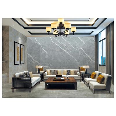 Placas de mármol gris claro porcelana glaseada polaca para decoración de paredes interiores