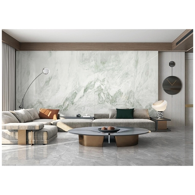 1200 x 2400 Marmol resistente a los ácidos Vista glaseada de la losa de cuarzo para azulejos de pared y suelo