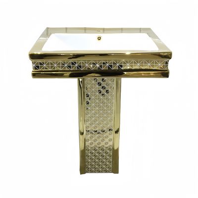 Un pedestal de inodoro de pieza personalizada de cerámica de artículos sanitarios fregadero para baño de hotel de lujo