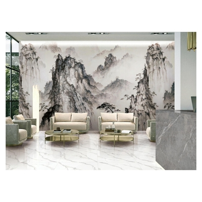 Decoración de la casa de moda Moderno mosaico de porcelana pulida con diseño de pizarra fina de cuarcita