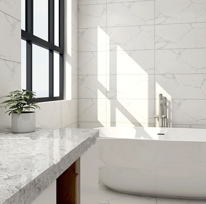300x600mm Brillante Rectificado Blanco Foshan Vidriado Pared de Cerámica Diseño de baldosas con acentos