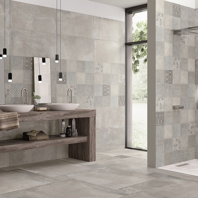 Diseño de azulejos de ducha de baño antideslizante de 300 x 600 mm con especificación de piso 600 * 600