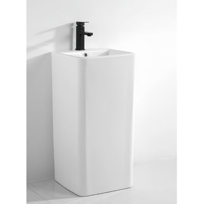 Cuenca de lavado de pedestal de cerámica rectangular moderna para el hogar Hotel y restaurante Baño