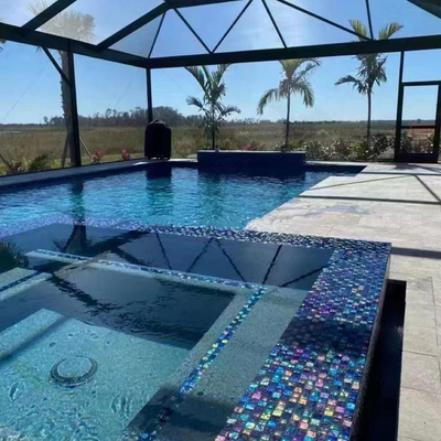 Piscinas de cristal de vidrio de estilo moderno para materiales de construcción en color azul verde