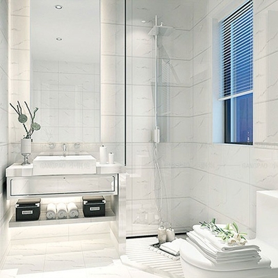 Cocina y baño interiores azulejos de cerámica de mármol de vena gris blanca con textura de madera sólida