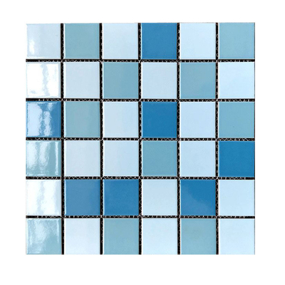 Piscinas de azulejos Foshan 3D azules de vidrio cerámico de azulejos para antiderrapante 306x306MM