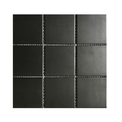309x309MM Fina Estándar mosaico cerámico negro para piscinas Pared/piso/bordes/acentos