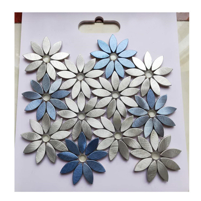 Antibacterial acentos de mosaico de metal patrones de flores de mosaico para azulejos resistentes al desgaste