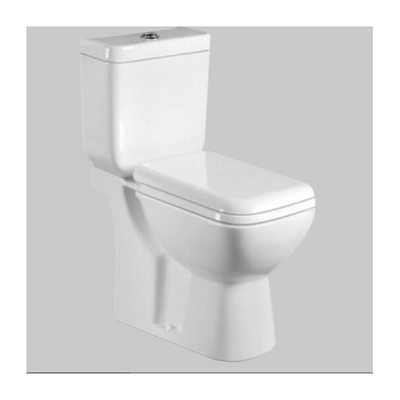 Capa del asiento del inodoro lentamente y armario de agua de doble descarga para el baño de color blanco moderno