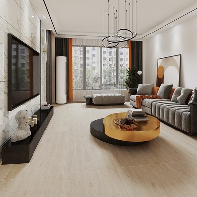Tejas de suelo de porcelana de madera moderna 600x1200 con estilo clásico y acabado mate