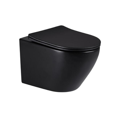 Diseño europeo clásico negro mate 2 en 1 WC de cerámica Baños y aseos de agua
