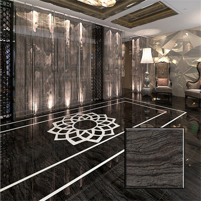 Antibacterial Super Negro 600x600mm Cerámica pulida azulejos de suelo para el baño moderno