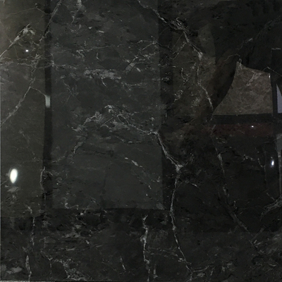 Moderno diseño 600x600mm azulejos de suelo de porcelana pulido negro para interiores elegantes
