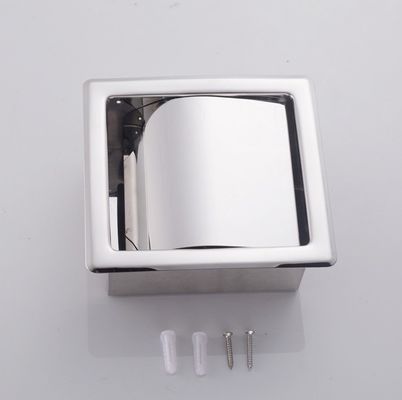 Contenedor de papel de baño montado en la pared Construcción metálica Negro/Metal de pistola/Pulido/Pulverizado