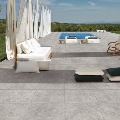 Tejas de porcelana gris claro antideslizante 200 mm x 200 mm Tejas de suelo homogéneas para exteriores