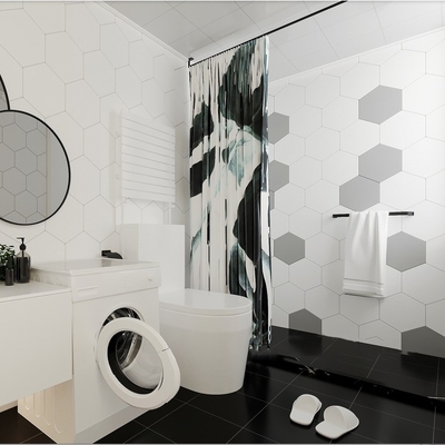 Baño de una pieza con baño de una pieza o baño de cadera con lavado de sifon