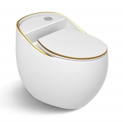Actualice su baño con Elegance One Piece Double-Flush Gold Ceramic WC Toilet Bowl