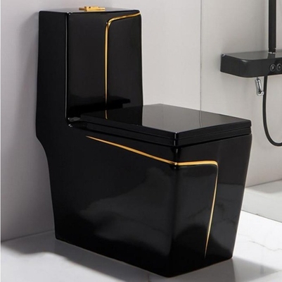 Cuadro moderno de forma de oro de cerámica Baño WC Cuenco de baño de una pieza 2022 artículos sanitarios