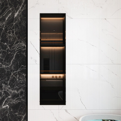 Nicho de la pared de la ducha de diseño moderno 304 de acero inoxidable con inserción de azulejos de porcelana de oro