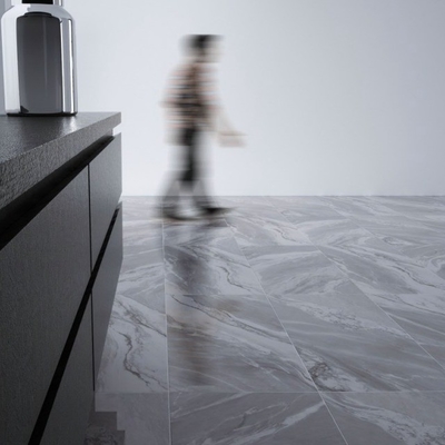 Pared interior de ocasión porcelana pulida azulejos de suelo de mármol gris 60x120 estilo moderno
